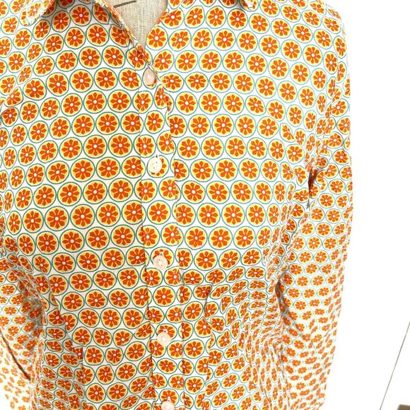 Crown & Ivy Womens Button down Shirt Blouse Size Small Floral Print Long Sleeve - Picture 5 of 12